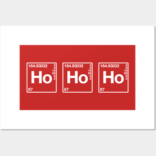 Ho Ho Ho Holmium Chemist Christmas Posters and Art